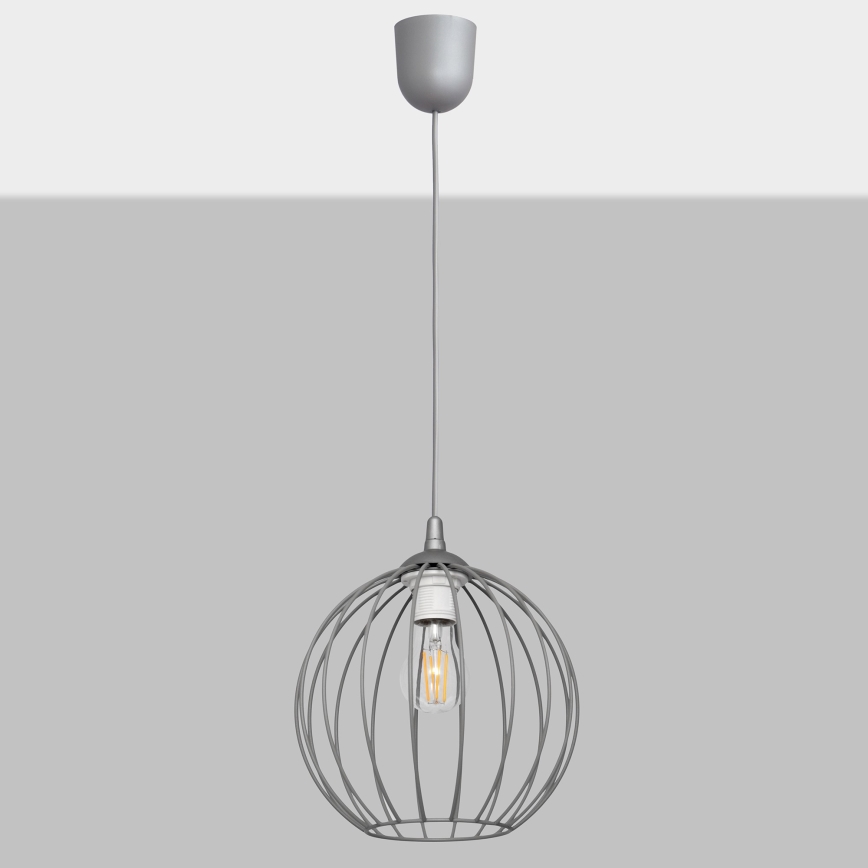 Kronleuchter an Schnur MERCURE 1xE27/15W/230V grau