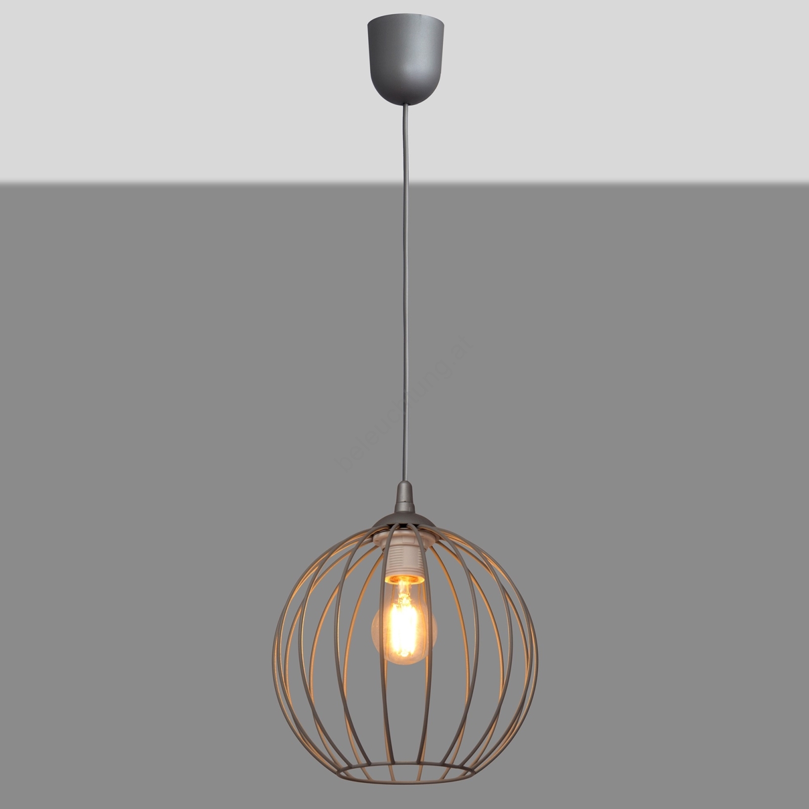 Kronleuchter an Schnur MERCURE 1xE27/60W/230V grau | Beleuchtung