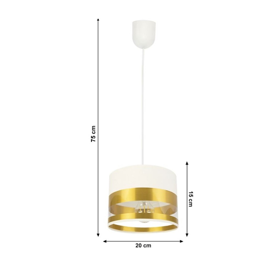 Kronleuchter an Schnur MILO 1xE27/60W/230V golden