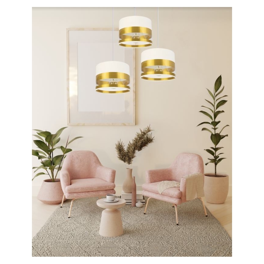 Kronleuchter an Schnur MILO 3xE27/60W/230V golden