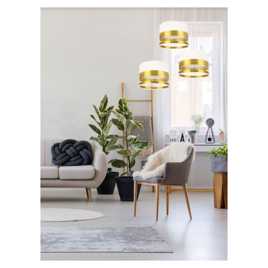 Kronleuchter an Schnur MILO 3xE27/60W/230V golden