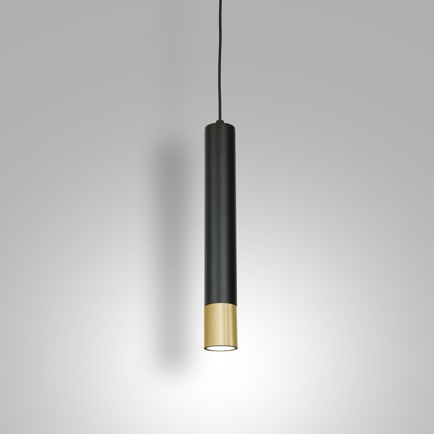 Kronleuchter an Schnur NEST 1xGU10/8W/230V schwarz/gold