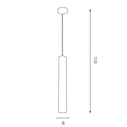 Kronleuchter an Schnur NEST 1xGU10/8W/230V weiß/gold