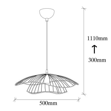 Kronleuchter an Schnur TEL 1xE27/40W/230V