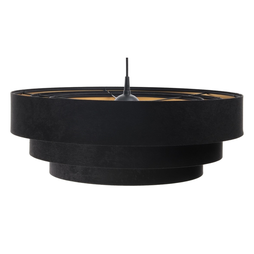 Kronleuchter an Schnur TRINITI 1xE27/60W/230V schwarz/gold