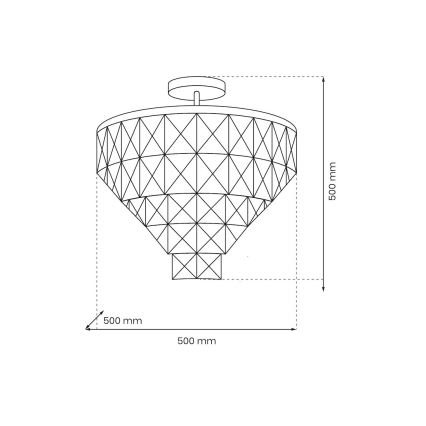 Kronleuchter an Stange CHELSEA 6xE14/40W/230V d 50 cm glänzendes Chrom
