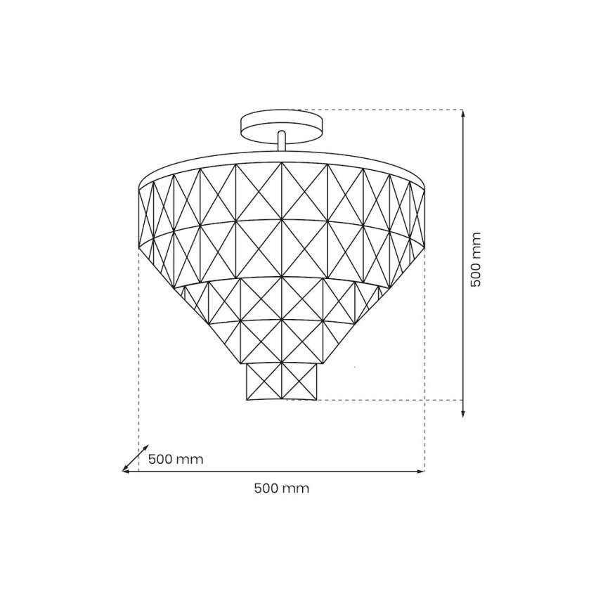 Kronleuchter an Stange CHELSEA 6xE14/40W/230V d 50 cm glänzendes Chrom