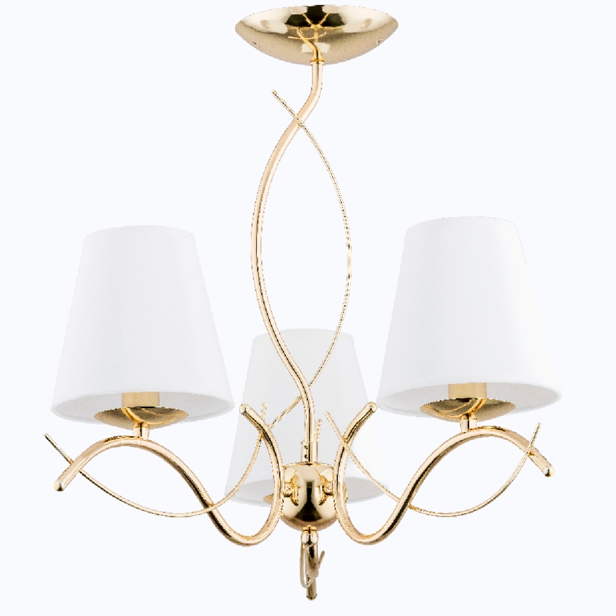 Kronleuchter an Stange MONZA 3xE14/10W/230V golden