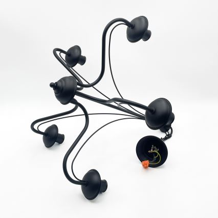 Kronleuchter ANTON an Kette 5xE14/15W/230V schwarz