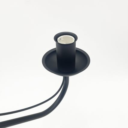 Kronleuchter ANTON an Kette, 6xE14/60W/230V, schwarz