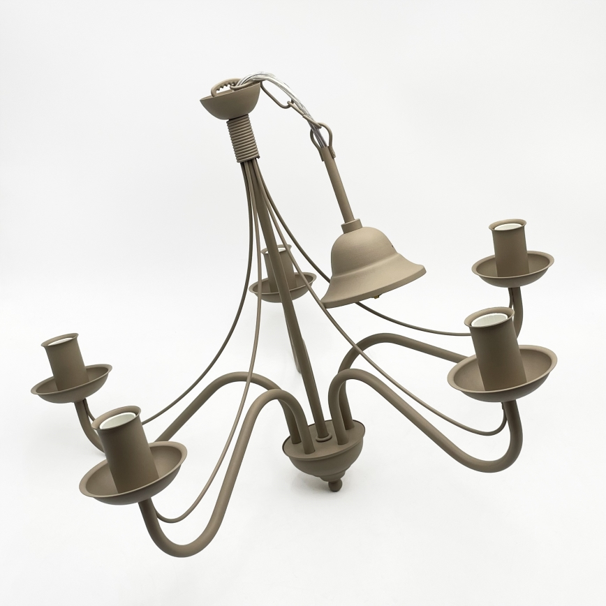 Kronleuchter ANTON mit Kette 5xE14/60W/230V beige