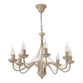 Kronleuchter ANTON, mit Kette, 8xE14/60W/230V, beige