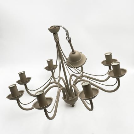 Kronleuchter ANTON, mit Kette, 8xE14/60W/230V, beige