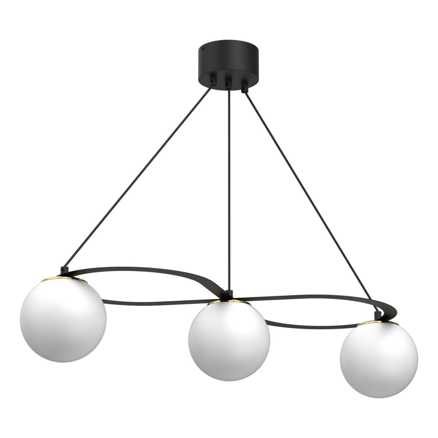 Kronleuchter BALLO 3xE27/15W/230V schwarz/weiß