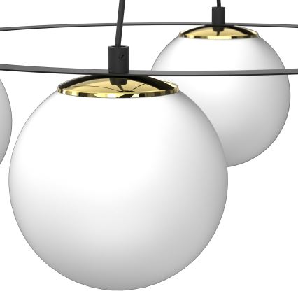 Kronleuchter BALLO 4xE27/15W/230V schwarz/weiß