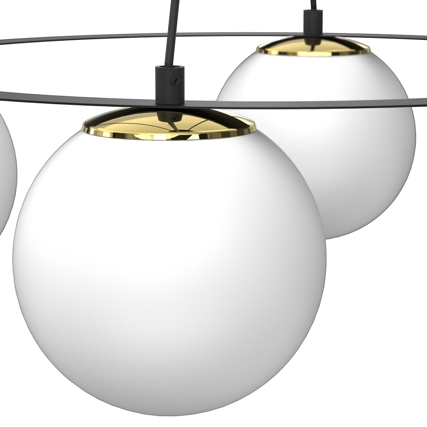 Kronleuchter BALLO 4xE27/15W/230V schwarz/weiß