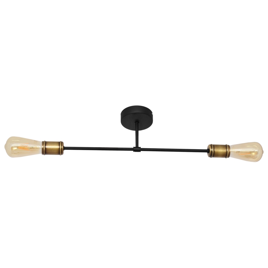 Kronleuchter CAMBRIDGE 2xE27/15W/230V schwarz/gold