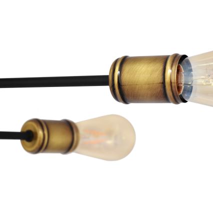 Kronleuchter CAMBRIDGE 6xE27/20W/230V schwarz/gold