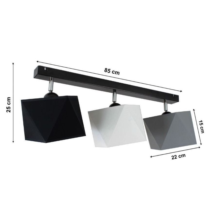 Kronleuchter DIAMENT 3xE27/60W/230V