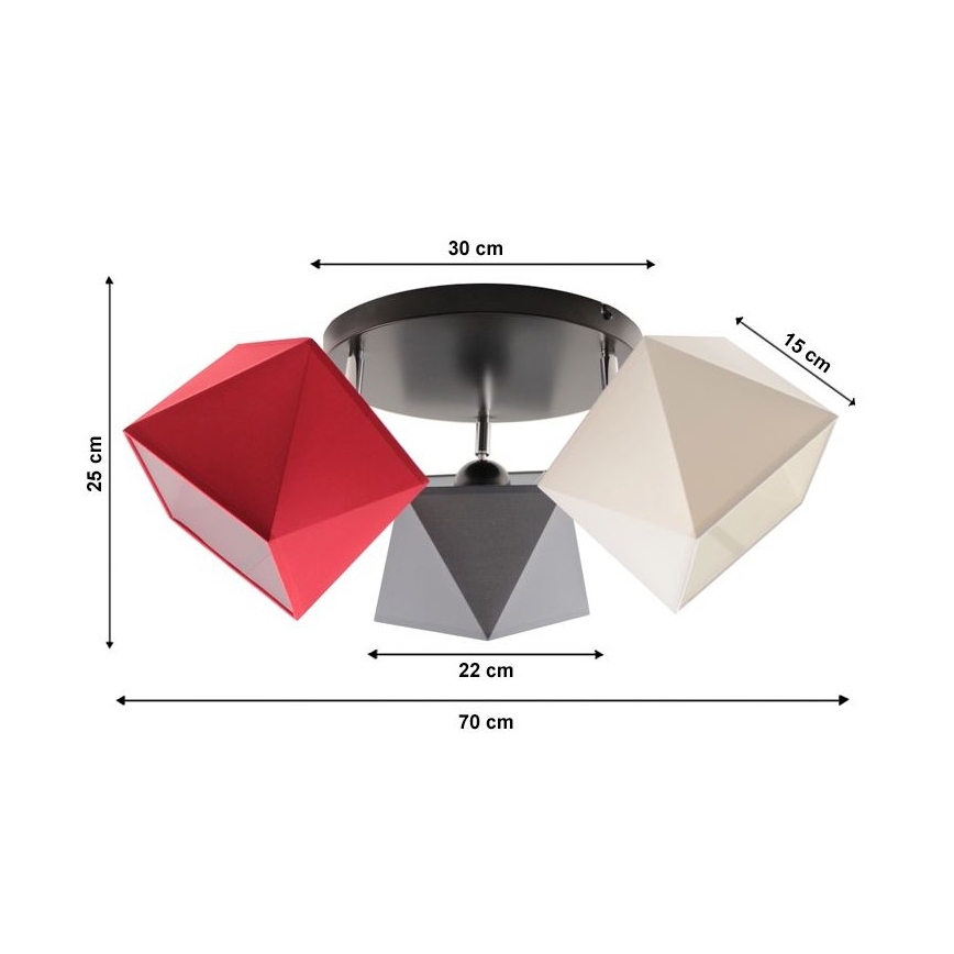 Kronleuchter DIAMENT 3xE27/60W/230V