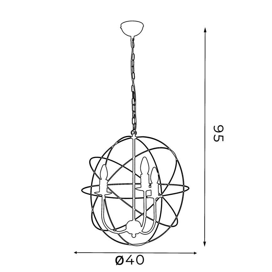 Kronleuchter GLOBE 3 3xE14/60W