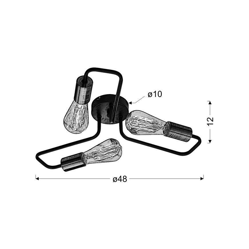Kronleuchter HERPE 3xE27/60W/230V