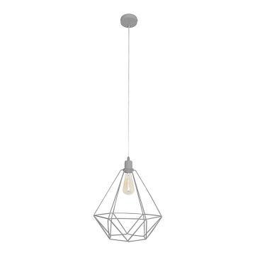 Kronleuchter KARO LARGE 1xE27/15W/230V grau