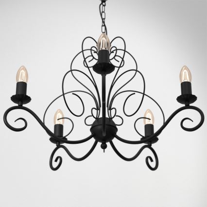 Kronleuchter an Kette MAURO 5xE14/60W/230V