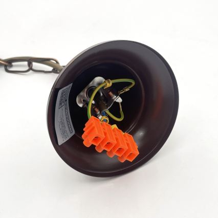 Kronleuchter mit Kette ANTON 3xE14/15W/230V Bronze