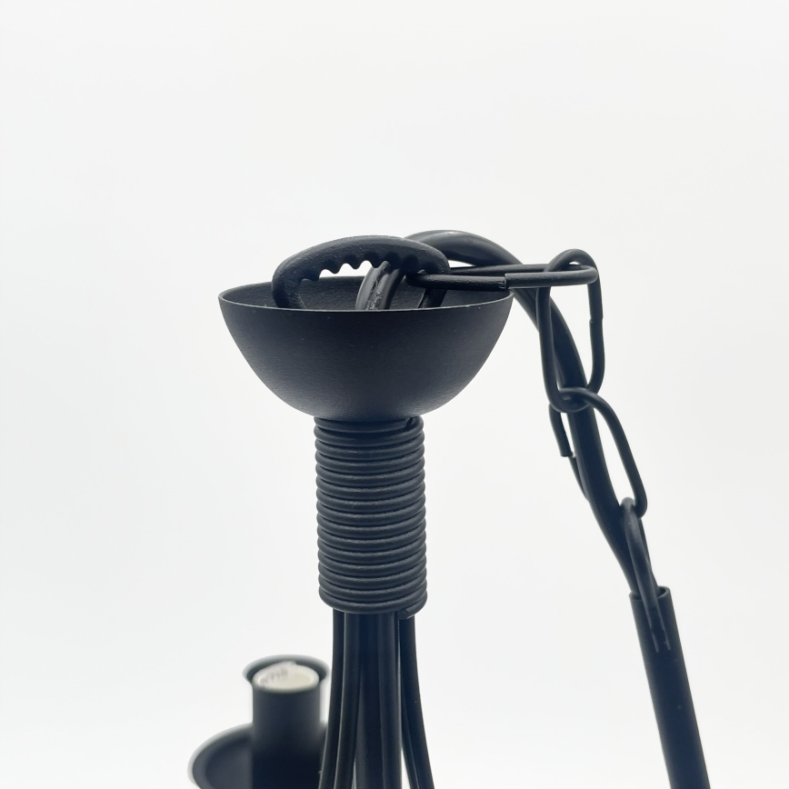 Kronleuchter mit Kette ANTON 6xE14/60W/230V schwarz
