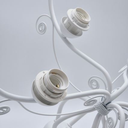 Kronleuchter mit Kette RETRO II 5xE27/60W/230V weiß