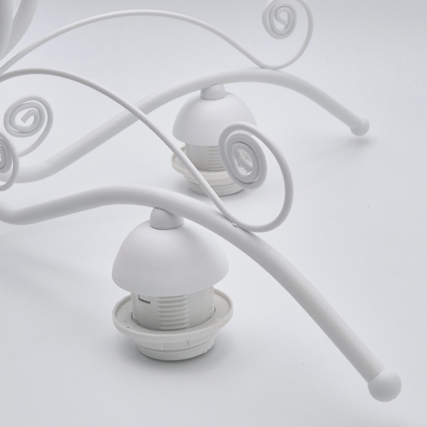 Kronleuchter mit Kette RETRO II 5xE27/60W/230V weiß