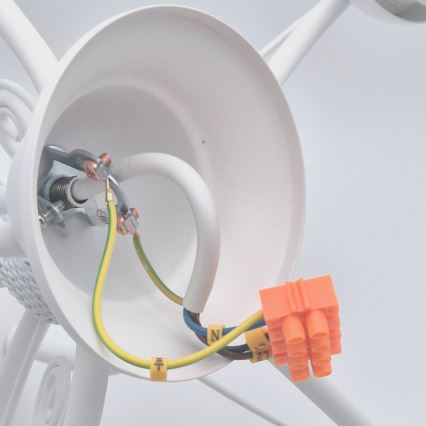 Kronleuchter mit Kette RETRO II 5xE27/60W/230V weiß