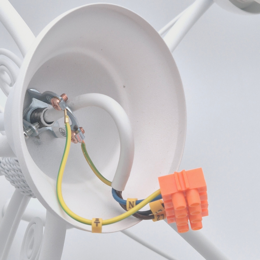 Kronleuchter mit Kette RETRO II 5xE27/60W/230V weiß