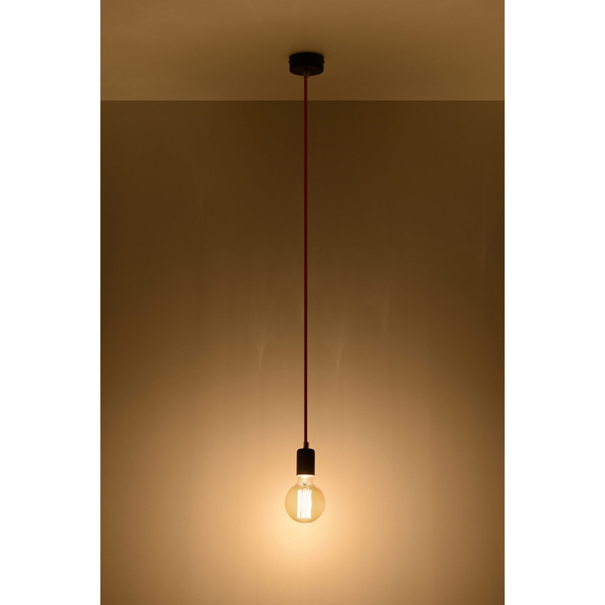 Kronleuchter na Lanku EDISON 1xE27/60W/230V orange