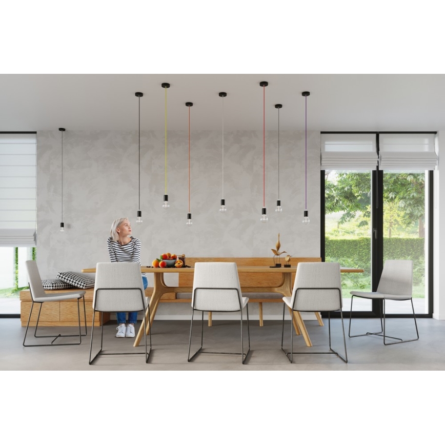 Kronleuchter na Lanku EDISON 1xE27/60W/230V orange