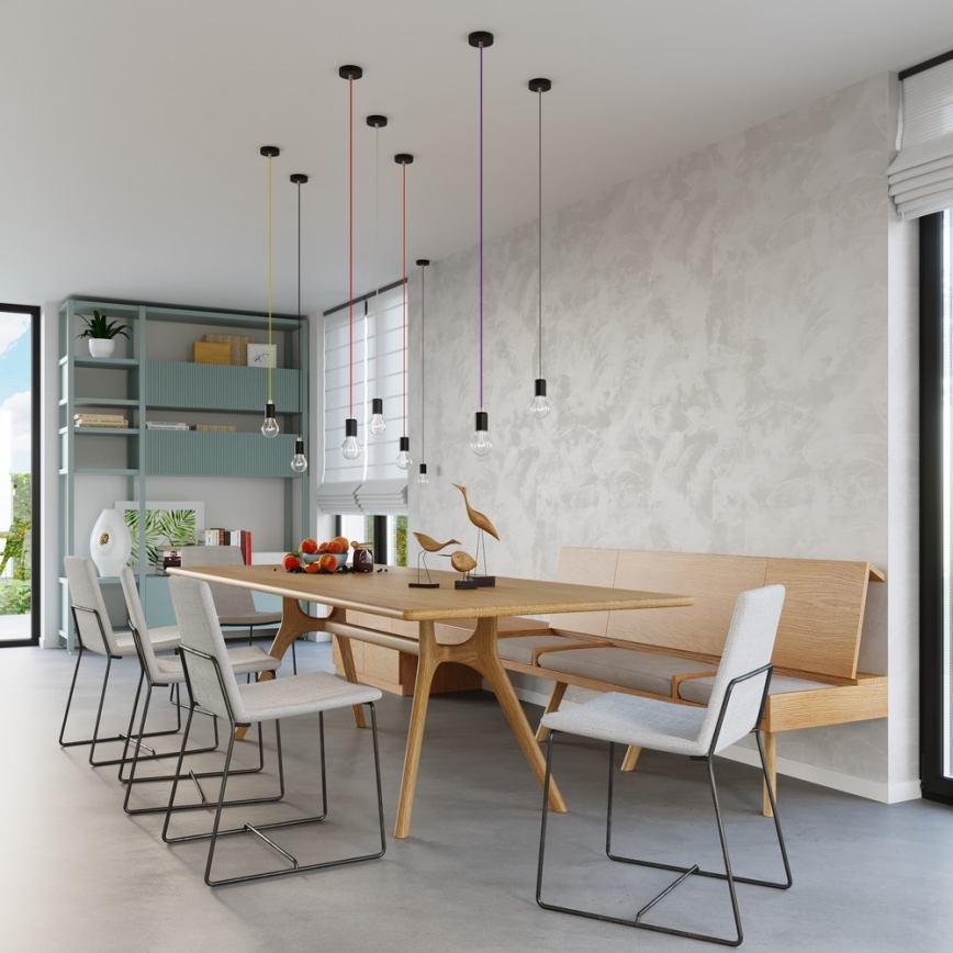 Kronleuchter na Lanku EDISON 1xE27/60W/230V orange