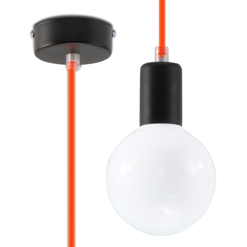 Kronleuchter na Lanku EDISON 1xE27/60W/230V orange
