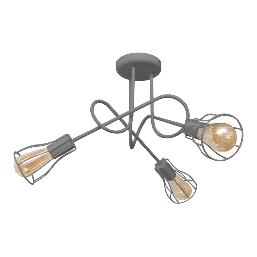 Kronleuchter OXFORD 3xE27/15W/230V grau