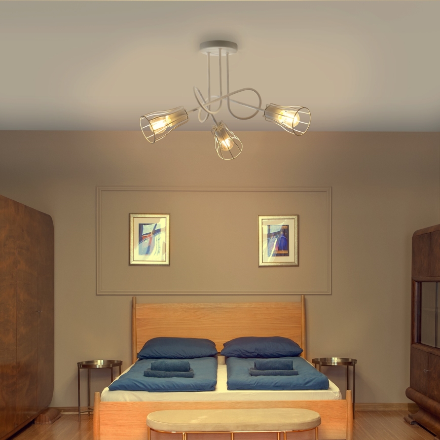 Kronleuchter OXFORD 3xE27/15W/230V weiß