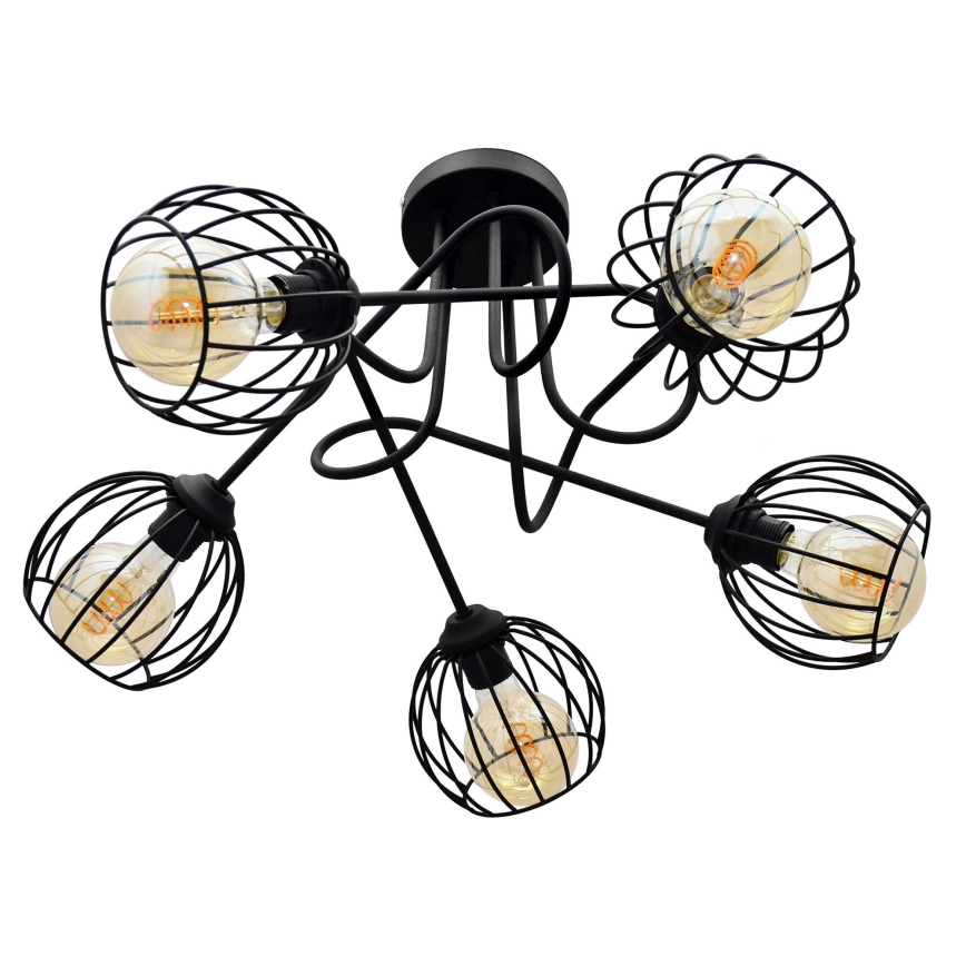 Kronleuchter OXFORD 5xE27/15W/230V schwarz