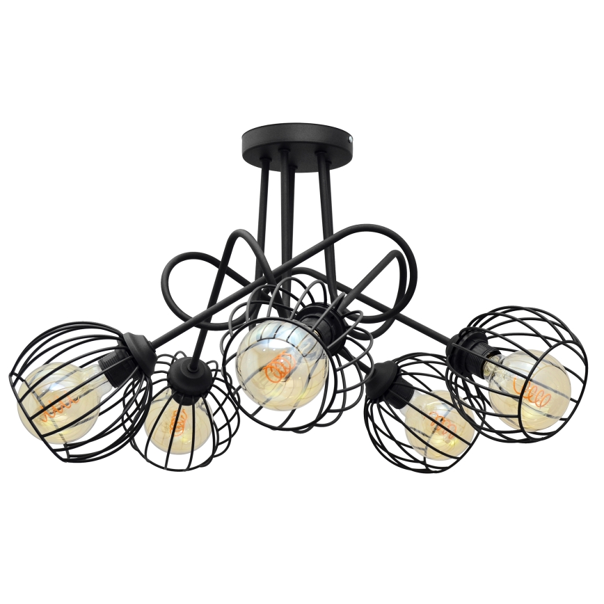 Kronleuchter OXFORD 5xE27/15W/230V schwarz