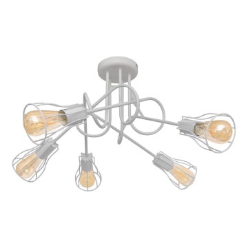Kronleuchter OXFORD 5xE27/15W/230V weiß