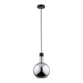 Kronleuchter su corda MAYA 1xE27/60W/230V schwarz/Chrom glänzend