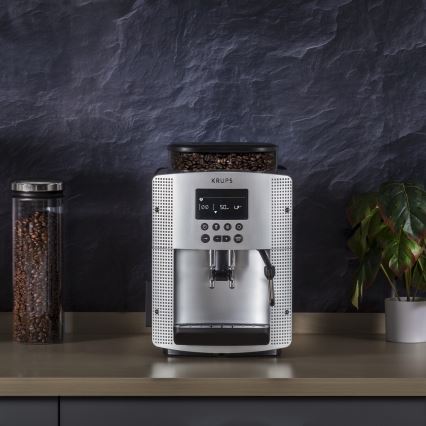 Krups - Automatische Kaffeemaschine ESSENTIAL 1450W/230V silbern