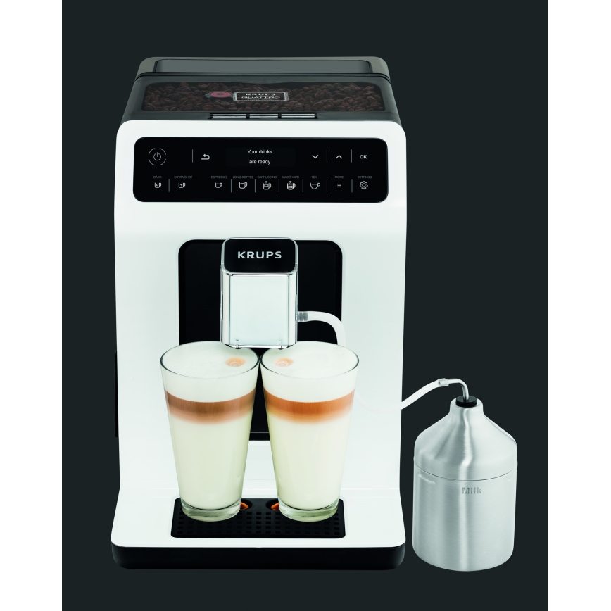 Krups - Automatische Kaffeemaschine mit Milchbehälter EVIDENCE 1450W/230V weiß