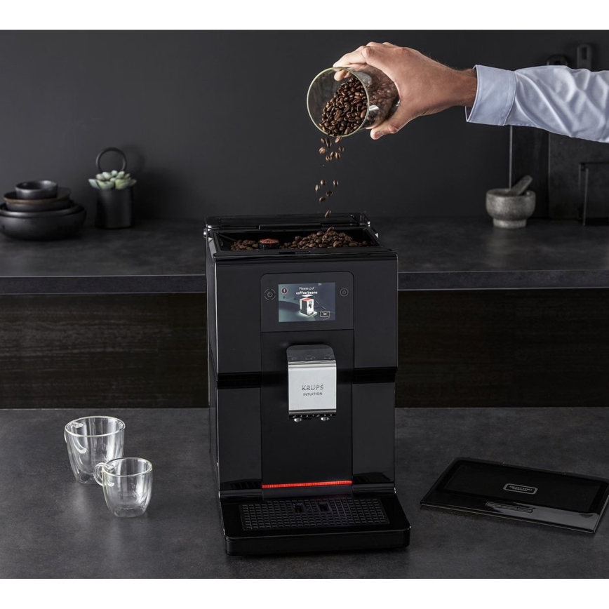 Krups - Automatische Kaffeemaschine mit Milchbehälter INTUITION PREFERENCE 1450W/230V schwarz