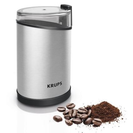 Krups - Elektrische Kaffeebohnenmühle 85g FAST-TOUCH 200W/230V matt Chrom