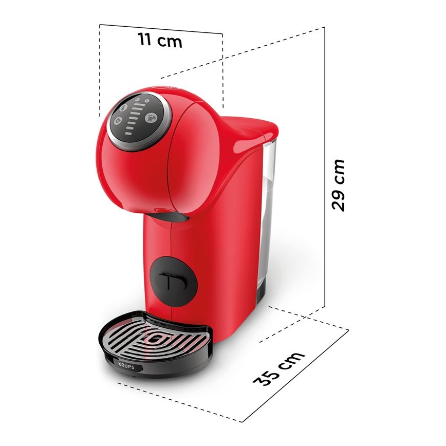 Krups - Kaffeekapselmaschine NESCAFÉ DOLCE GUSTO GENIO S PLUS 1500W rot