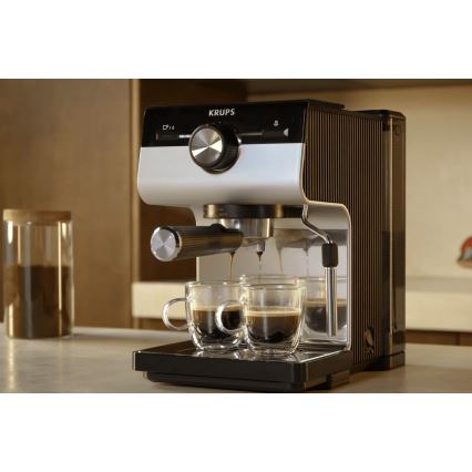 Krups - Siebträger-Kaffeemaschine für zwei Tassen AUTHENTIC 1450W/230V grau